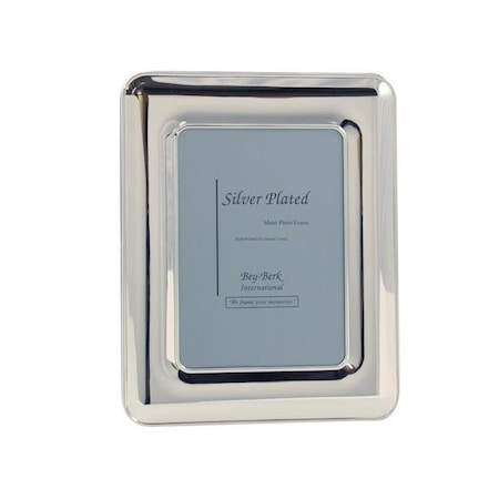 Bey Berk International Bey-Berk International SF163-09 4 x 6 in. Silver Plated Picture Frame with Easel Back; Setof 2 - 8.25 x 6.25 x 0.25 in. SF163-09